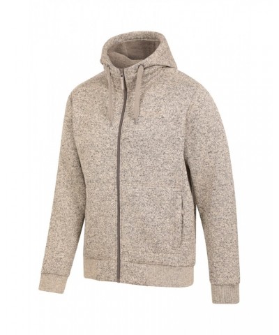 Nevis II Mens Fur Lined Hoodie Beige $36.39 Tops