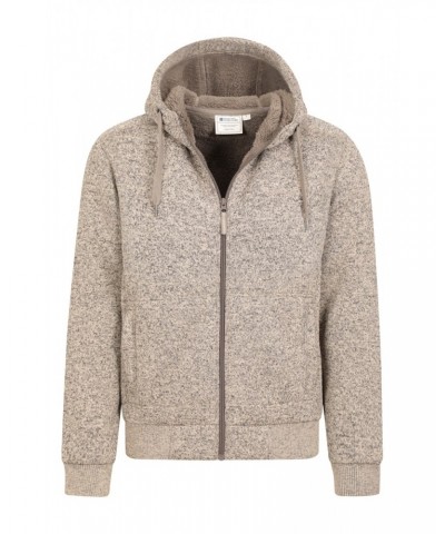 Nevis II Mens Fur Lined Hoodie Beige $36.39 Tops