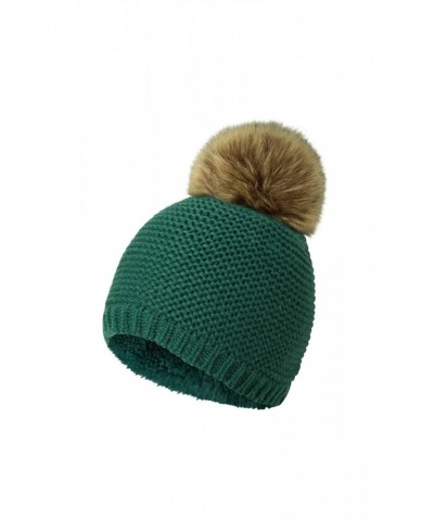 Geneva Sherpa Lined Womens Thermal Beanie Dark Green $16.50 Accessories