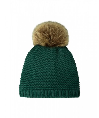 Geneva Sherpa Lined Womens Thermal Beanie Dark Green $16.50 Accessories