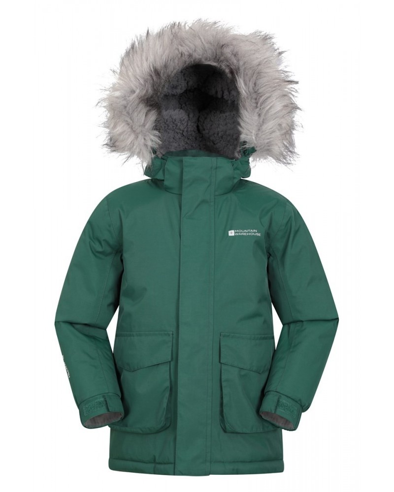 Ranger 3 Kids Waterproof Parka Jacket Green $23.39 Jackets