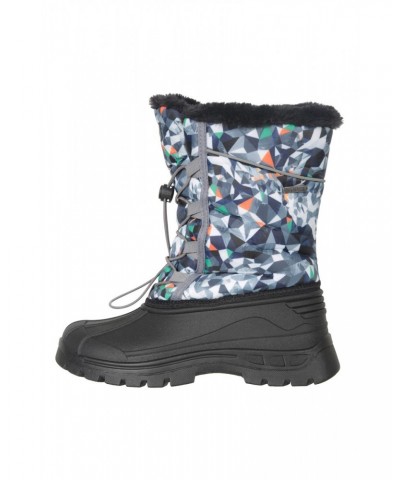 Whistler Kids Printed Adaptive Snow Boots Grey $24.50 Footwear