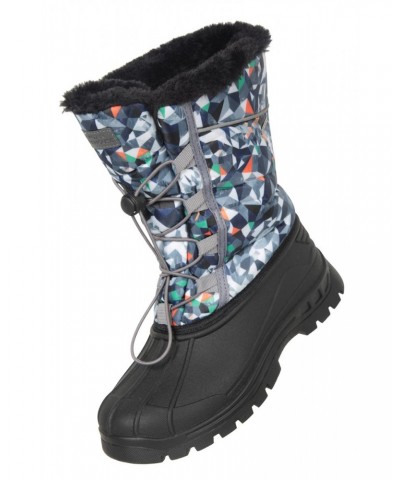 Whistler Kids Printed Adaptive Snow Boots Grey $24.50 Footwear