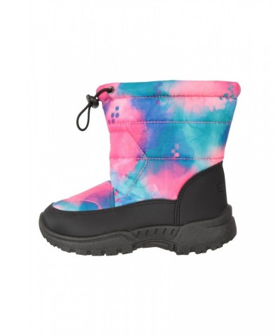 Caribou Toddler Adaptive Printed Snow Boots Pale Pink $17.15 Footwear