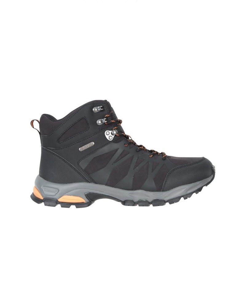 Trekker II Mens Softshell Waterproof Hiking Boots Black $42.30 Footwear