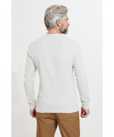 Selby Mens Waffle Henley Tee Beige $17.09 Tops