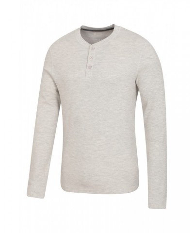 Selby Mens Waffle Henley Tee Beige $17.09 Tops