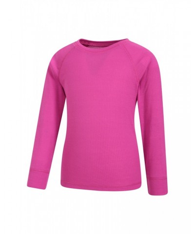 Talus Kids Round Neck Base Layer Top Bright Pink $10.00 Base Layers