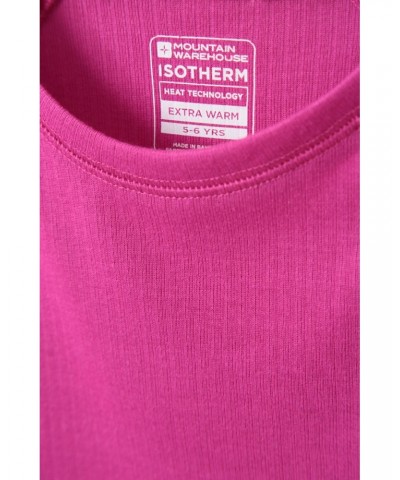 Talus Kids Round Neck Base Layer Top Bright Pink $10.00 Base Layers