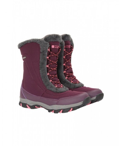 Ohio Womens Snow Boots Burgundy $34.19 Footwear