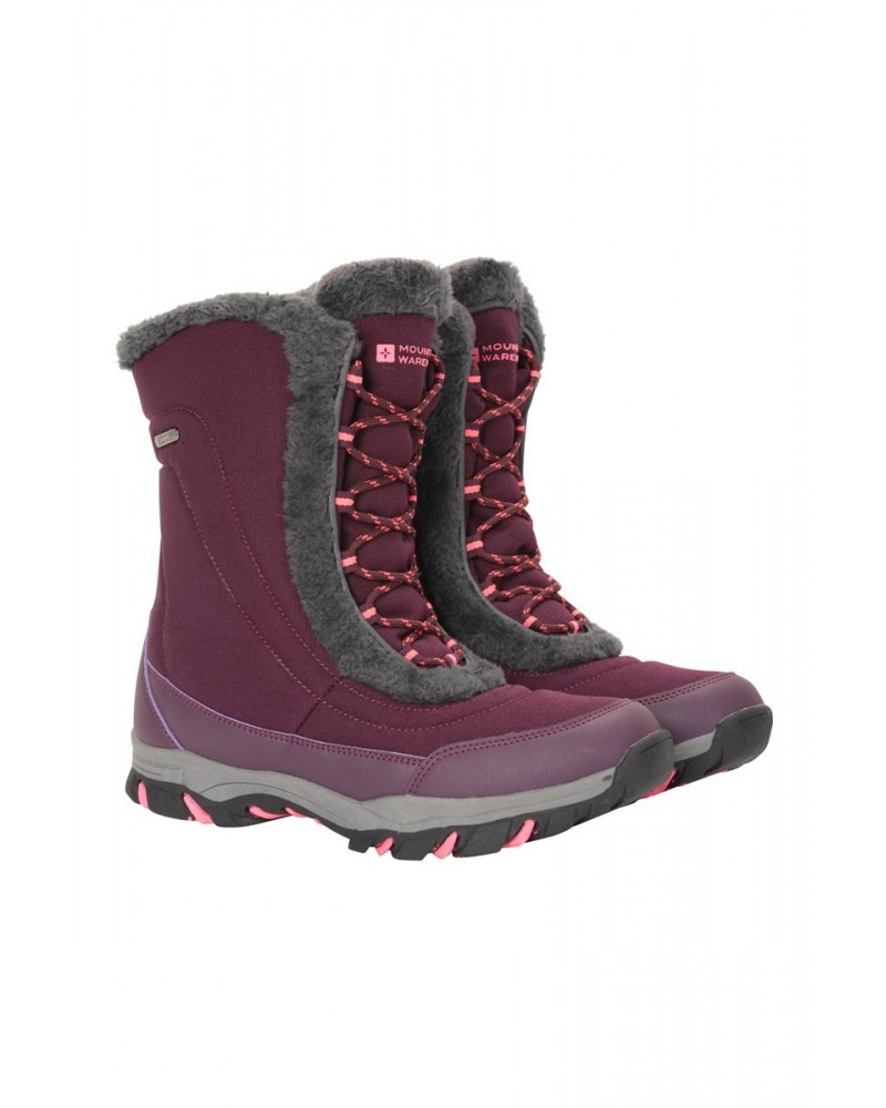 Ohio Womens Snow Boots Burgundy $34.19 Footwear