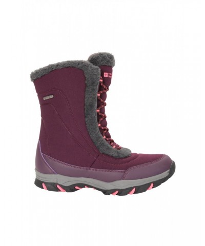 Ohio Womens Snow Boots Burgundy $34.19 Footwear