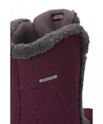 Ohio Womens Snow Boots Burgundy $34.19 Footwear