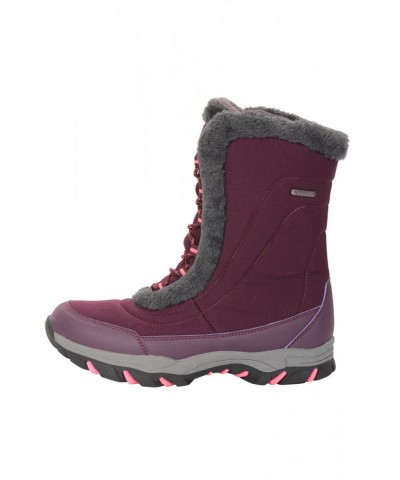 Ohio Womens Snow Boots Burgundy $34.19 Footwear