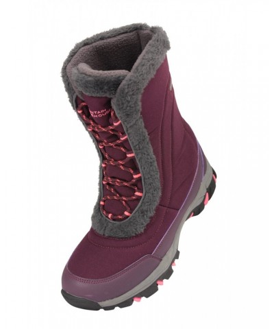 Ohio Womens Snow Boots Burgundy $34.19 Footwear