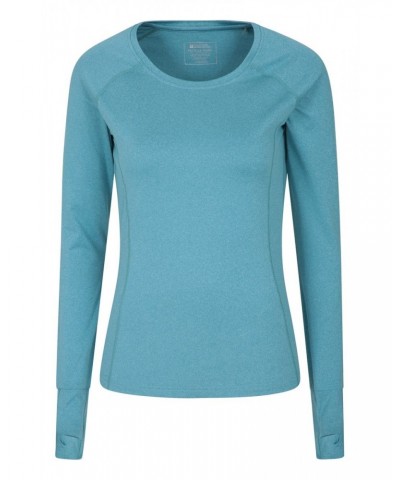 Breeze Recycled Yarn Womens Long Sleeve Tee Blue $12.99 Active