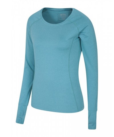 Breeze Recycled Yarn Womens Long Sleeve Tee Blue $12.99 Active