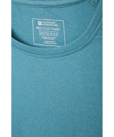 Breeze Recycled Yarn Womens Long Sleeve Tee Blue $12.99 Active