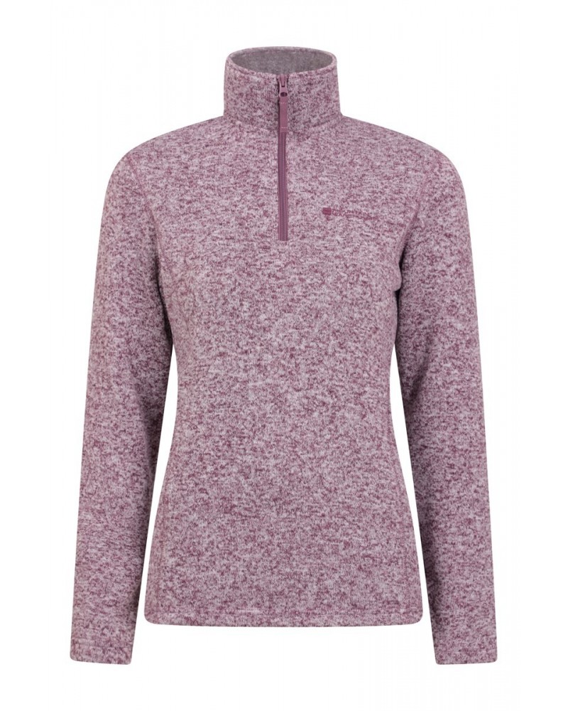 Idris Womens Half-Zip Fleece Burgundy $27.99 Fleece