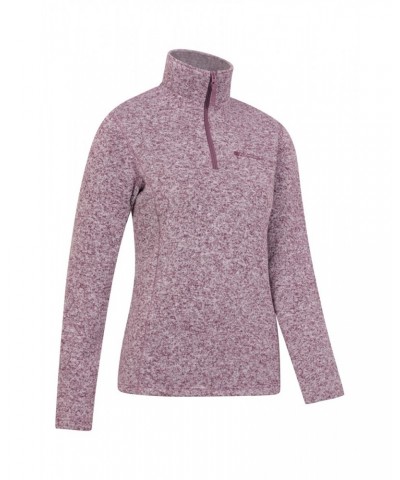 Idris Womens Half-Zip Fleece Burgundy $27.99 Fleece