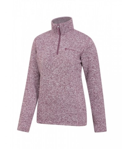 Idris Womens Half-Zip Fleece Burgundy $27.99 Fleece