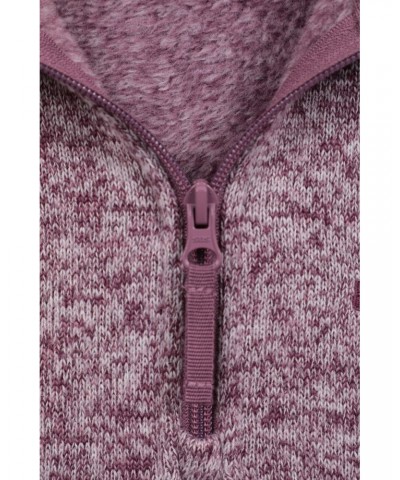 Idris Womens Half-Zip Fleece Burgundy $27.99 Fleece