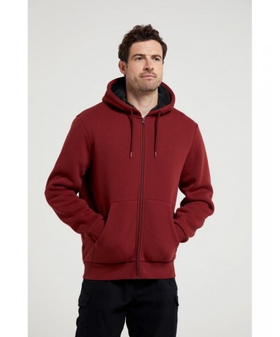 Dalton Mens Sherpa Lined Hoodie Rust $34.19 Tops