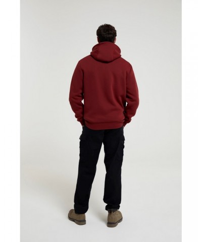 Dalton Mens Sherpa Lined Hoodie Rust $34.19 Tops