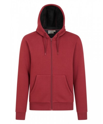 Dalton Mens Sherpa Lined Hoodie Rust $34.19 Tops