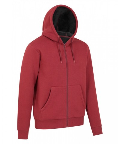 Dalton Mens Sherpa Lined Hoodie Rust $34.19 Tops