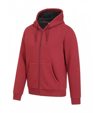 Dalton Mens Sherpa Lined Hoodie Rust $34.19 Tops