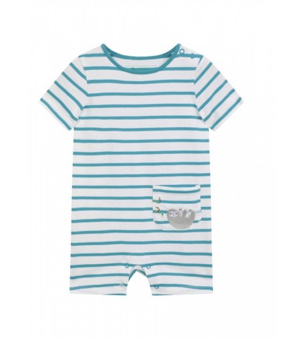 Baby Organic Romper Blue $11.99 Babywear