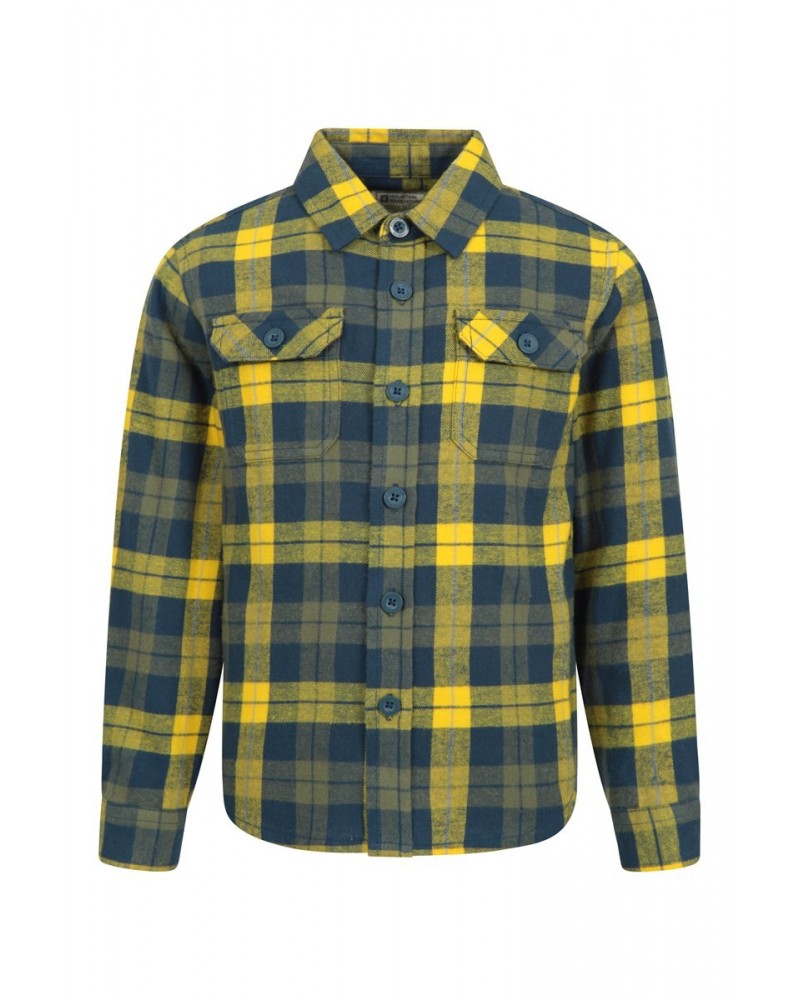 Flannel Kids Check Shirt Orange $11.79 Tops