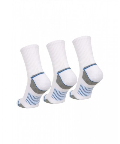 IsoCool Mens Performance Quarter Length Socks 3-Pack White $13.79 Accessories