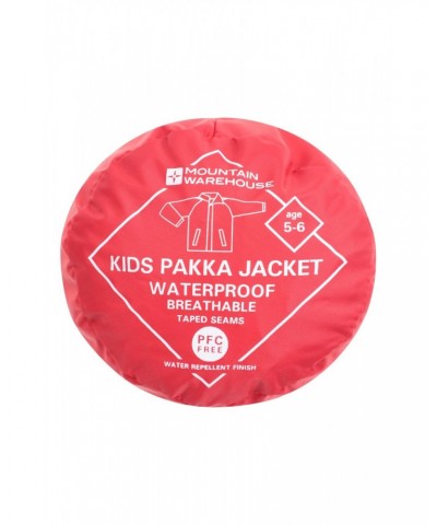 Pakka II Kids Waterproof Jacket Red $15.11 Jackets