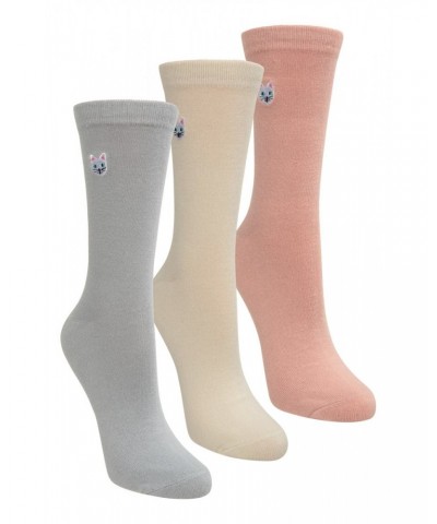 Cat Womens Bamboo Socks Multipack Pale Pink $16.79 Accessories