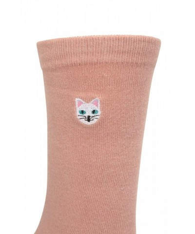 Cat Womens Bamboo Socks Multipack Pale Pink $16.79 Accessories