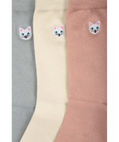 Cat Womens Bamboo Socks Multipack Pale Pink $16.79 Accessories