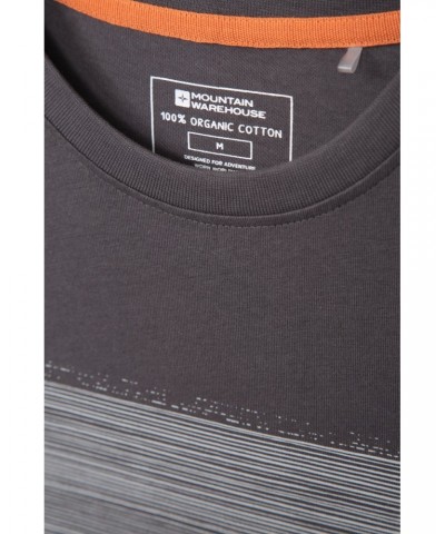 Mountain Peak Mens Organic T-Shirt Grey $13.74 Tops