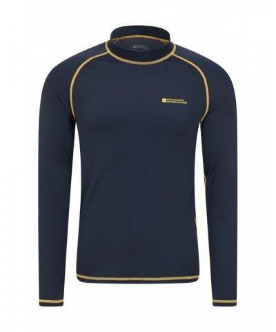 Mens Long Sleeve Rash Guard Dark Blue $15.00 Swimwear