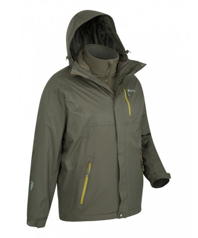 Bracken Extreme 3 in 1 Mens Waterproof Jacket Khaki $67.50 Jackets