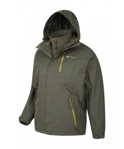 Bracken Extreme 3 in 1 Mens Waterproof Jacket Khaki $67.50 Jackets