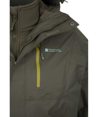 Bracken Extreme 3 in 1 Mens Waterproof Jacket Khaki $67.50 Jackets