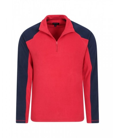 Ashbourne Mens Half-Zip Fleece Red $14.74 Fleece