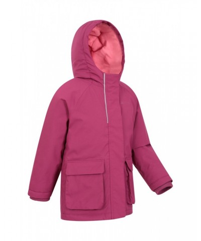 Kids Fleece Lined Waterproof Jacket Berry $32.99 Jackets