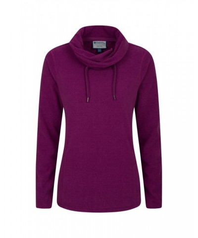 Hebridean Womens Cowl Neck Sweatshirt Berry $15.54 Fleece