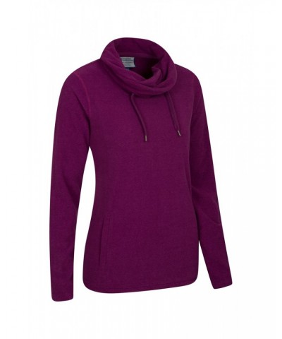 Hebridean Womens Cowl Neck Sweatshirt Berry $15.54 Fleece