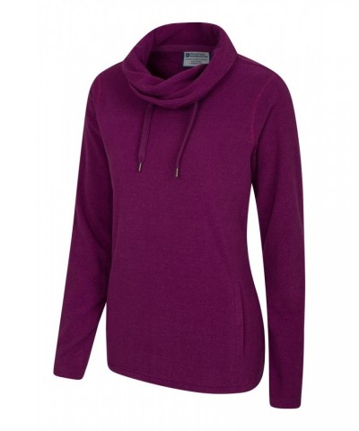 Hebridean Womens Cowl Neck Sweatshirt Berry $15.54 Fleece