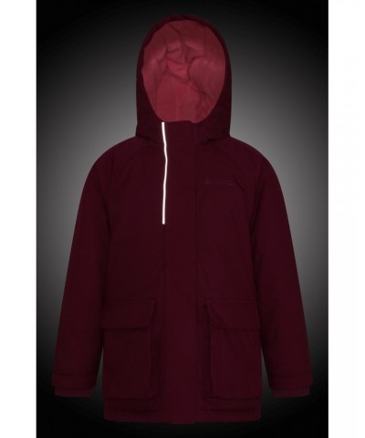 Kids Fleece Lined Waterproof Jacket Berry $32.99 Jackets
