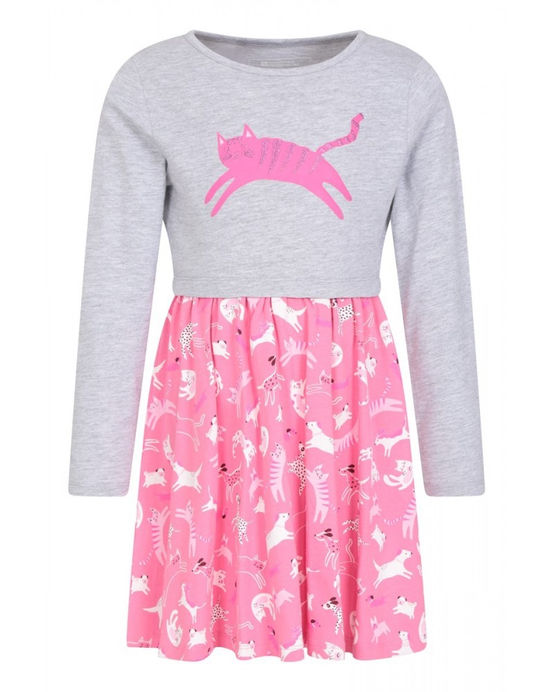 Poppy Kids Organic Long Sleeve Dress Pink $13.33 Dresses & Skirts